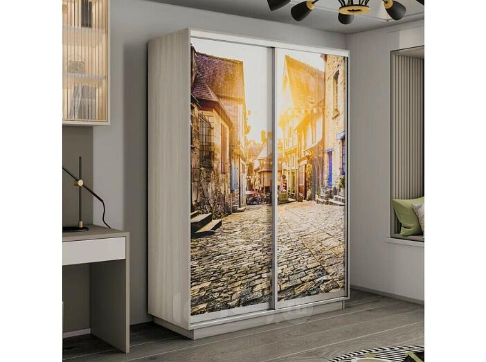 Шкаф Экспресс 3х-дверный Трио ЛДСП Ясень шимо светлый/Улица 2400x2200x600