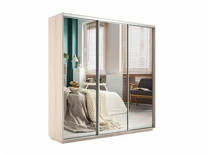Шкаф-купе 3-х дверный Экспресс Экспенс трио с зеркалом Дуб молочный 1800