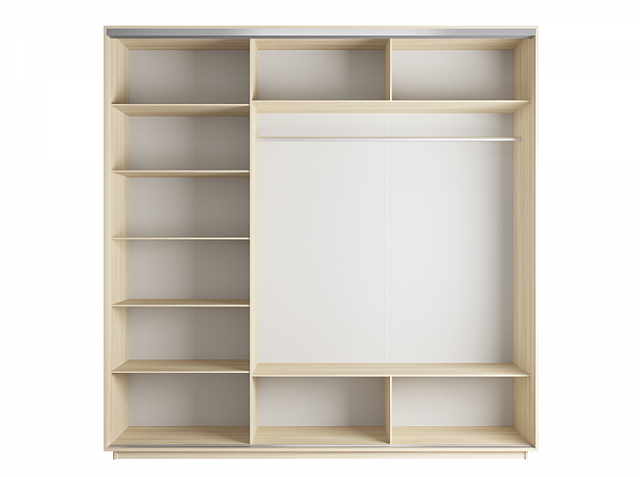 Шкаф-купе 3-х дверный Экспресс фото трио Ночной Лондон Дуб молочный 2400