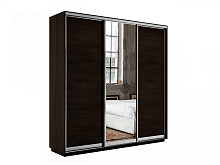 Posuvná šatní skříň 3dveřová Express medium trio se zrcadlem | 180 cm