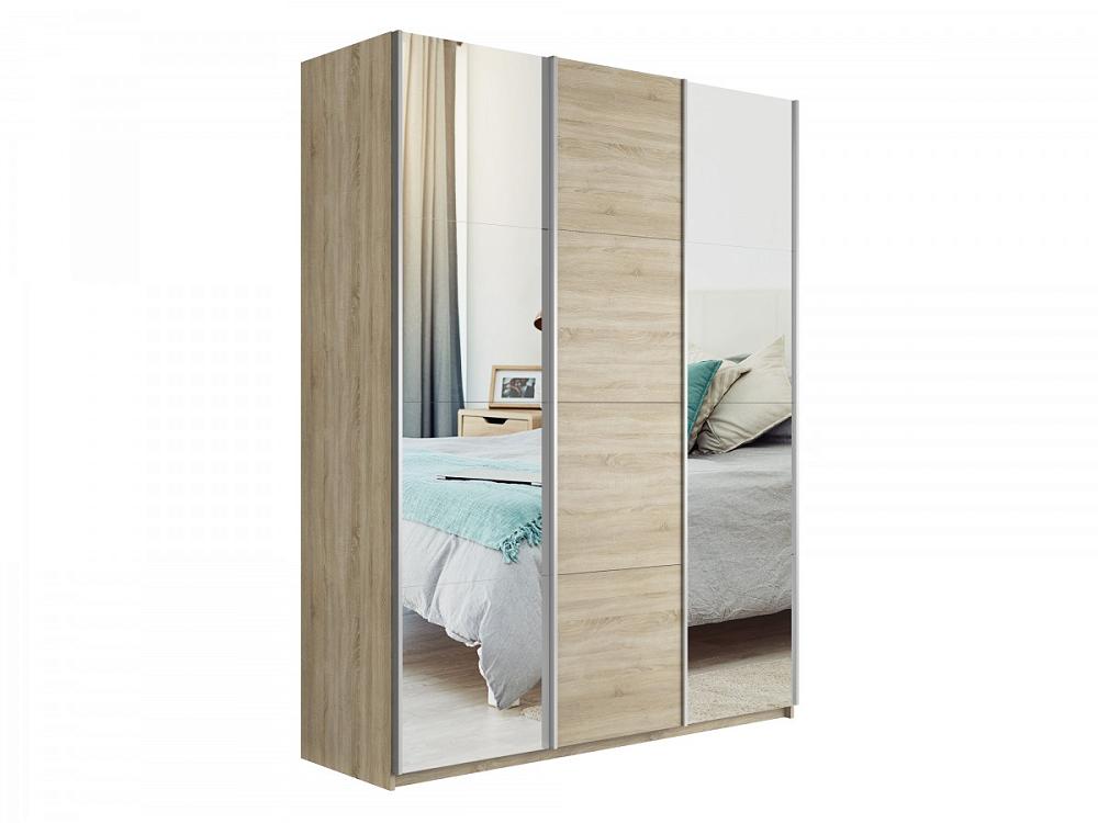 

Шкаф-купе 3-х дверный Прайм с зеркалом Дуб сонома 1800