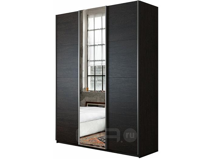 Шкаф-купе 3-х дверный Прайм с зеркальным фасадом Венге 2100