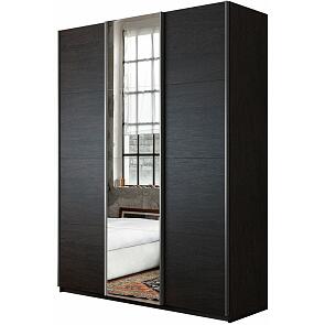 Шкаф-купе 3-х дверный Прайм с зеркальным фасадом Венге 2100