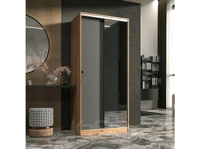 Шкаф-купе Альянс 1,0 м (Графит, Дуб крафт) Шкаф-купе Альянс 1,0 м (Графит, Дуб крафт)