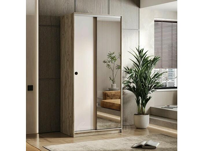 Шкаф-купе Альянс 1,0 м (Кашемир, Дуб Крафт Серый) Шкаф-купе Альянс 1,0 м (Кашемир, Дуб Крафт Серый)