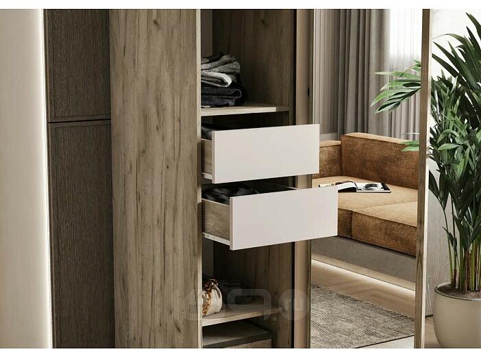 Шкаф-купе Альянс 1,0 м (Кашемир, Дуб Крафт Серый)