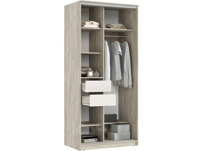 Шкаф-купе Альянс 1,0 м (Кашемир, Дуб Крафт Серый)