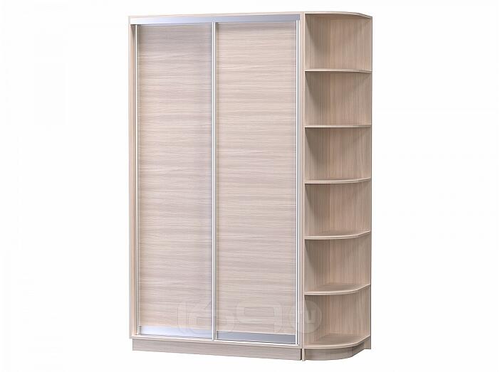Шкаф-купе D2-04 Ясень шимо светлый глубиной 600 мм