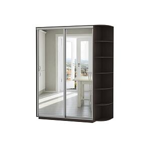 Шкаф-купе D2-06 Черное дерево высотой 2400 мм