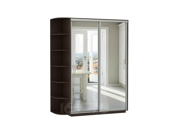 Шкаф-купе D2-06 Черное дерево глубиной 450 мм