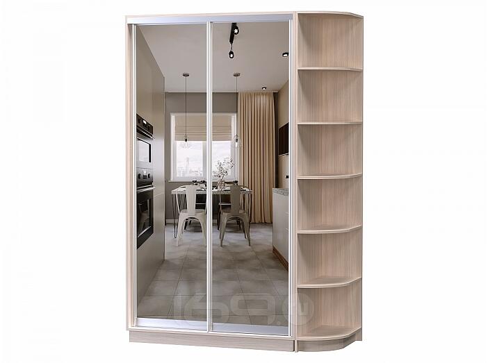 Шкаф-купе D2-06 Ясень шимо светлый высотой 2400 мм