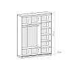 Шкаф-купе D3-02 Дуб сонома глубиной 600 мм