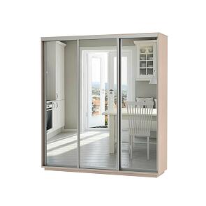 Шкаф-купе D3-04 Дуб молочный глубиной 600 мм