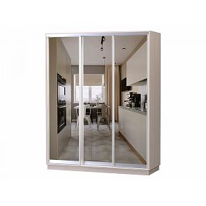 Шкаф-купе D3-04 Ясень шимо светлый высотой 2400 мм