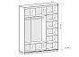 Шкаф-купе D3-08 Ясень шимо светлый высотой 2400 мм