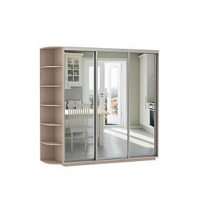 Шкаф-купе D3-08 Дуб молочный высотой 2400 мм