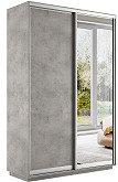 

Шкаф-купе Экспресс Дуо120 Бетон с зеркальным фасадом 600