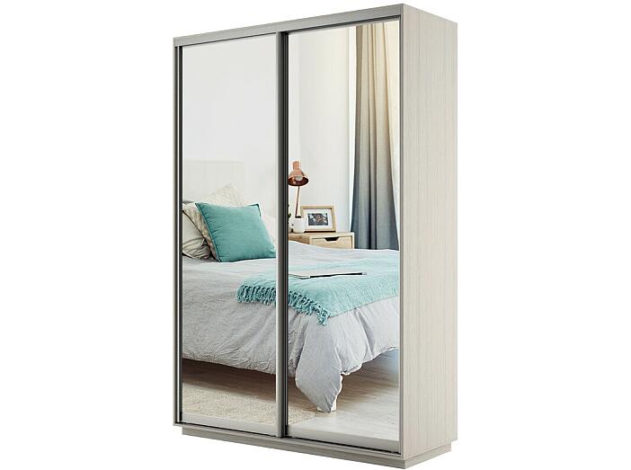 Шкаф-купе Экспресс Дуо120 с зеркалом Ясень шимо светлый