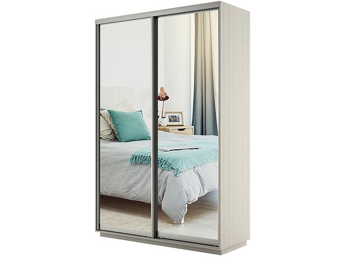 Шкаф-купе Экспресс Дуо120 с зеркалом Ясень шимо светлый 600