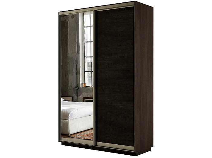 Шкаф-купе Экспресс Дуо120 Венге с зеркальным фасадом