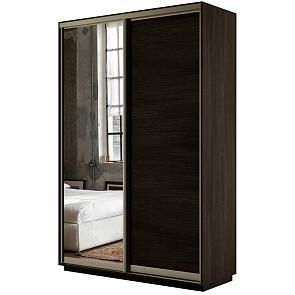 Шкаф-купе Экспресс Дуо120 Венге с зеркальным фасадом