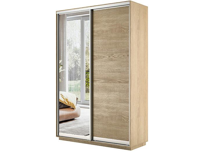 Шкаф-купе Экспресс Дуо140 Дуб сонома с зеркальным фасадом