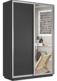 

Шкаф-купе Экспресс Дуо160 Серый Диамант Зеркало ЛДСП 1600х 2200х450