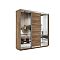 Шкаф-купе Экспресс Трио240 Крафт Табачный с 2-мя зеркальными фасадами