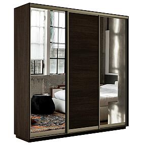 Шкаф-купе Экспресс Трио240 Венге с 2-мя зеркальными фасадами