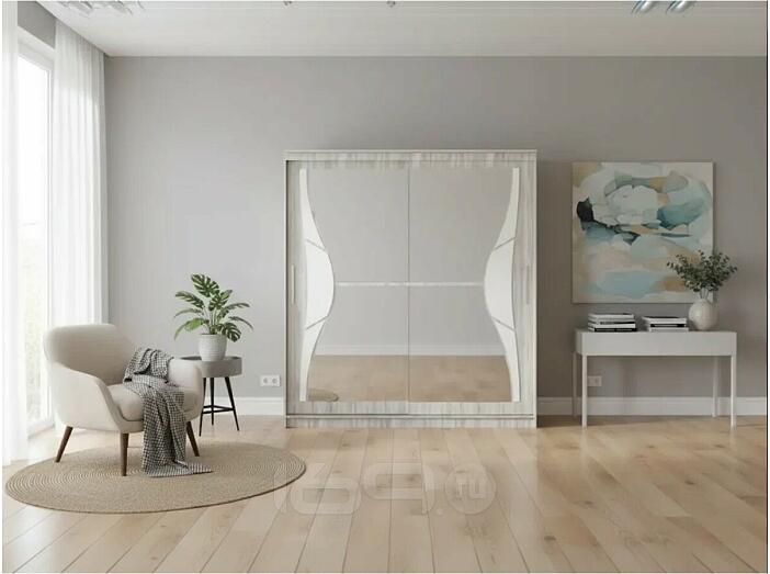 Шкаф-купе Элегант №1 1,7 (Сандал светлый)