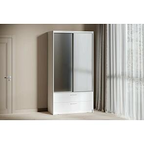 Шкаф-купе Лайт 16.411 Белый PE шагрень