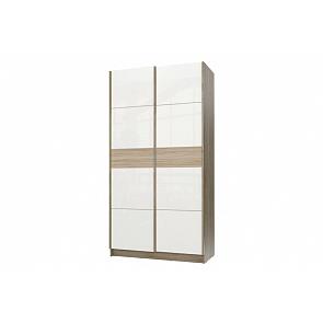 Шкаф-купе Марвин-3 1432 Дуб сонома глянец/Белый глянец