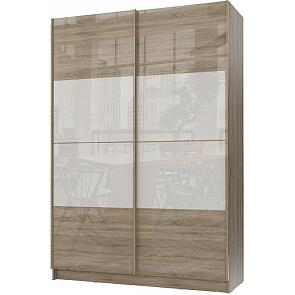 Шкаф-купе 1632x640x2206 Марвин Бежевый/Белый ЛДСП