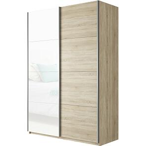 Шкаф-купе Прайм 2-х дверный (ЛДСП, Стекло) Дуб сонома 1600