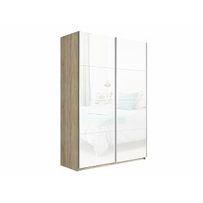 Шкаф-купе Прайм 2-х дверный Дуб сонома/Белый снег 1400
