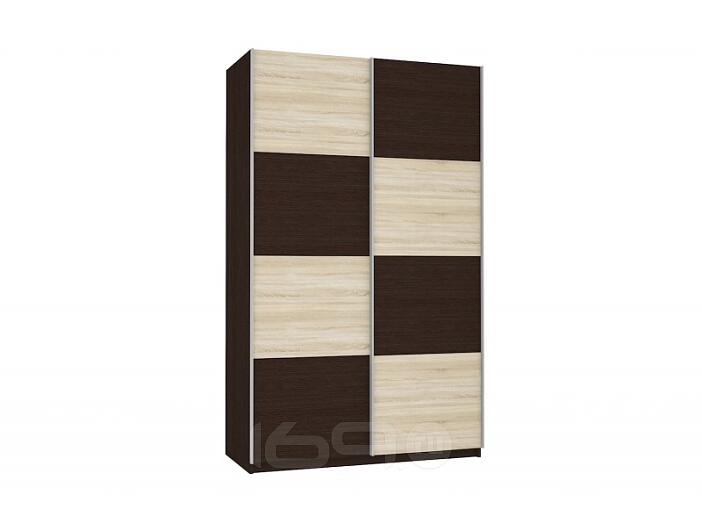 Шкаф-купе Прайм 2-х дверный Венге/Дуб сонома 1400