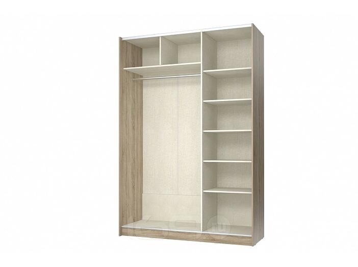 Шкаф-купе с зеркалом Марвин-3 1832 Дуб сонома глянец/Лён