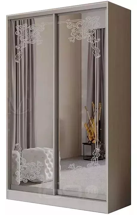 Шкаф-купе Тринити 1 (1,35 м) (Сандал светлый)