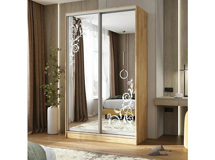 Шкаф-купе Тринити 2 (1,35 м) (Дуб Крафт)