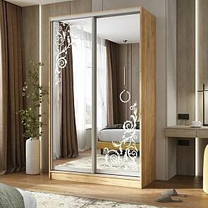 Шкаф-купе Тринити 2 (1,35 м) (Дуб Крафт)