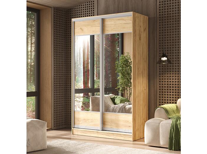 Шкаф-купе Тринити 9 (1,35 м) (Дуб Крафт)