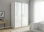 Шкаф Прайм 2 TM_L-120 Белый снег Стекло белое Стекло белое 1200*2300*570