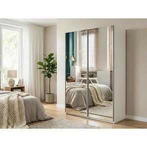 Шкаф Прайм 2 TM_L-120 Белый снег Зеркало 1200*2300*570