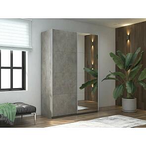 Шкаф Прайм 2 TM_L-120 Бетон ЛДСП Зеркало 1200*2300*570