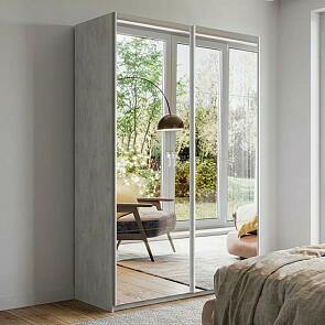 Шкаф Прайм 2 TM_L-120 Бетон Зеркало 1200*2300*570