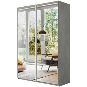 Шкаф Прайм 2 TM_L-120 Бетон Зеркало 1200*2300*570