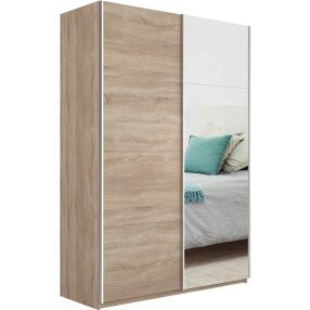 Шкаф Прайм 2 TM_L-120 Дуб Сонома ЛДСП Зеркало 1200*2300*570