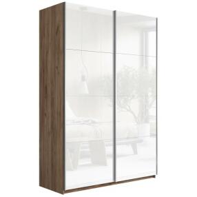 Шкаф Прайм 2 TM_L-120 Крафт Табачный Стекло белое Стекло белое 1200*2300*570