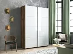 Шкаф Прайм 2 TM_L-120 Крафт Табачный Стекло белое Стекло белое 1200*2300*570