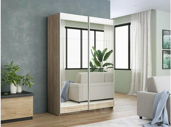 Шкаф Прайм 2 TM_L-120 Крафт Табачный Зеркало 1200*2300*570